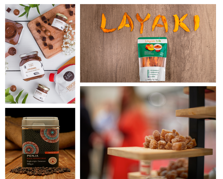 Four photo collage of products from the Great Taste Awards