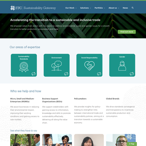 sustainability gateway homepage preview