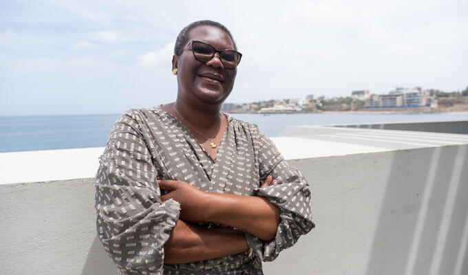 Portrait of Senegalese entrepreneur Hermione Awounou.