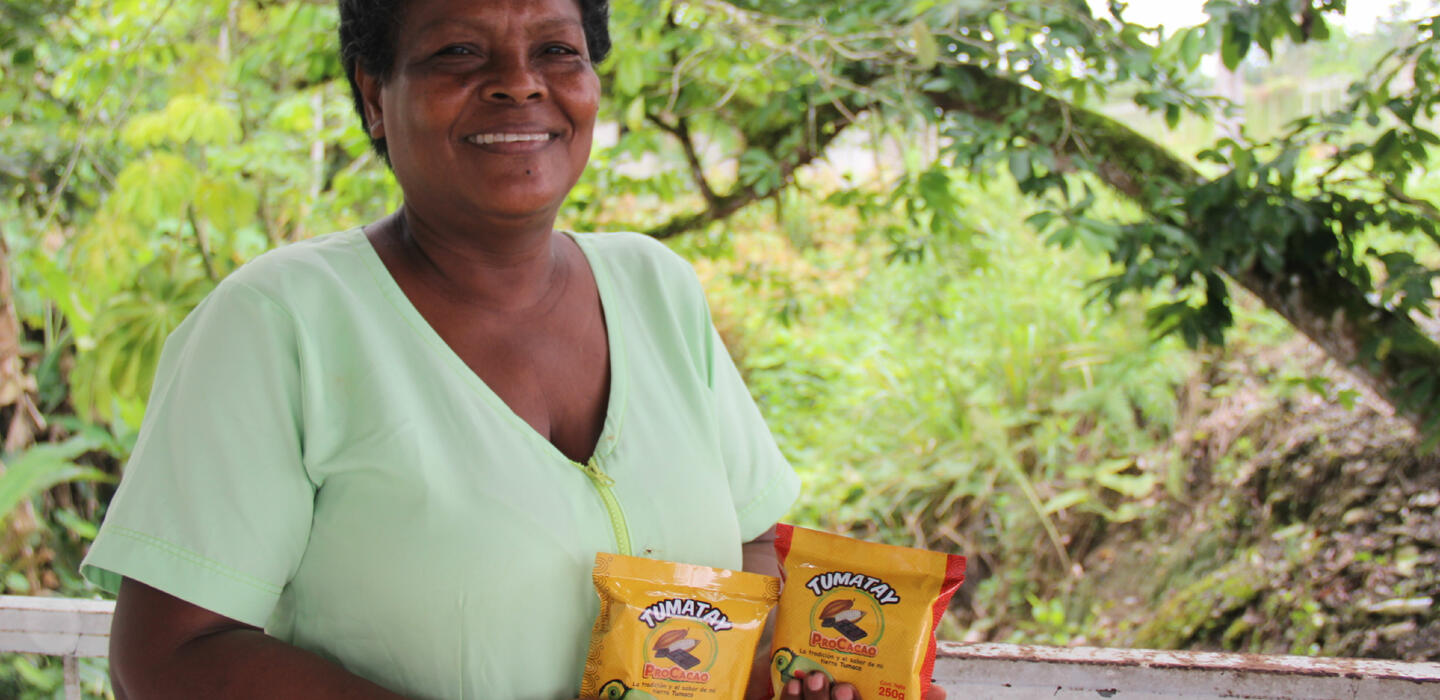 Floripe Chávez is the chief of the cocoa processing plant “ProCacao” in Tumaco, Nariño, Colombia  