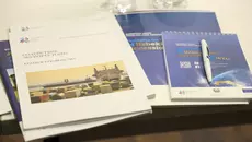 Two training booklets on table